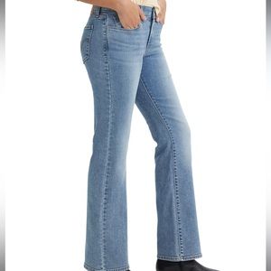 Classic boot cut light blue jeans
